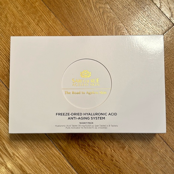 NEW Saro de Rue Freeze Dried Hyaluronic Acid Anti Aging System 14 Day Pack